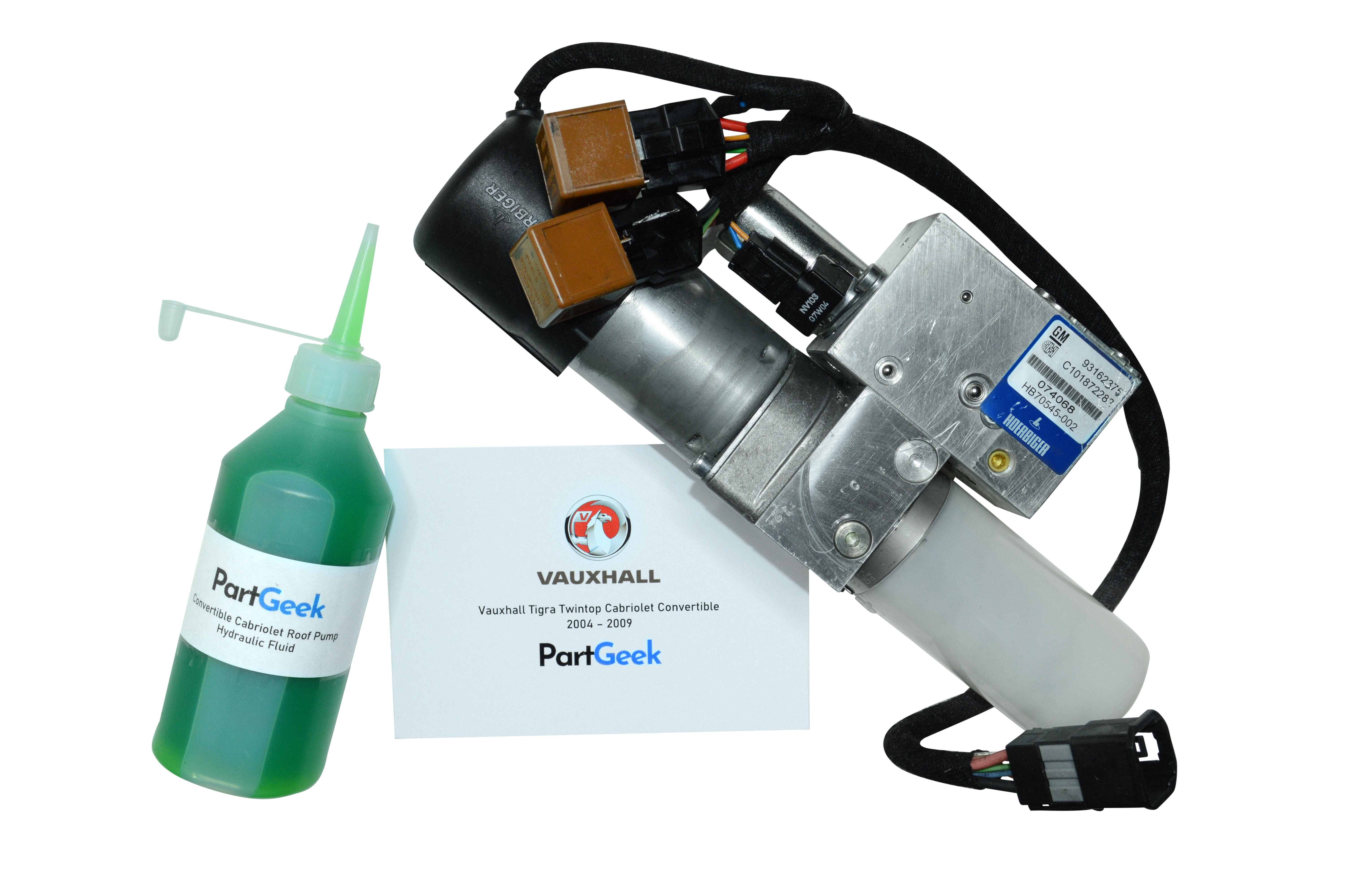 Tigra Pump pt 1 Vauxhall Tigra Twintop Convertible Roof Pump – Whole Unit (2004-2009) (93164575) - Image 1