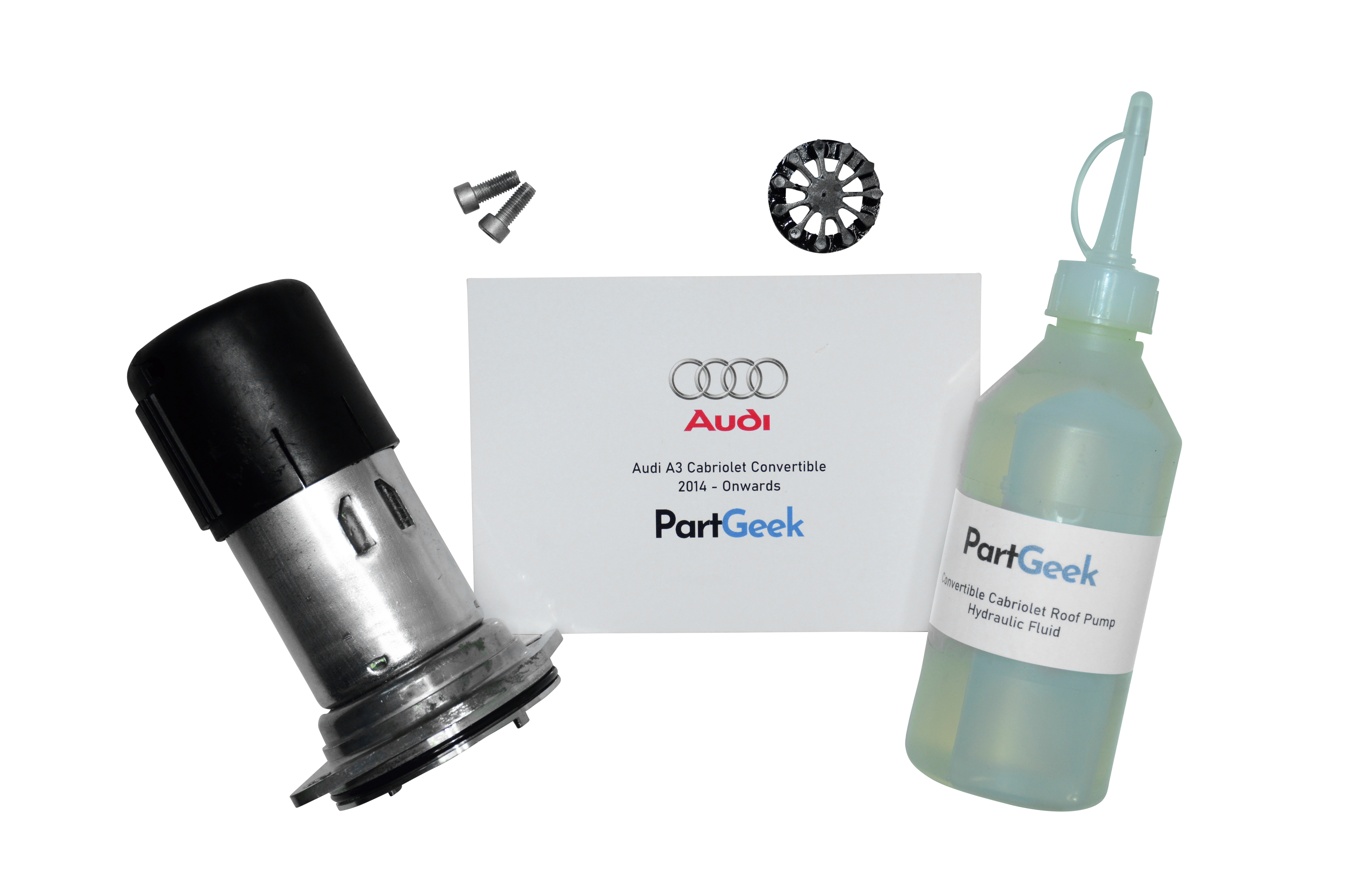 A3 2014 on with circular adaptor bracket motor only Audi A3 - Cabriolet Convertible - Replacement Roof Pump Motor - (2014 - On) 8V7898997 - Image 1