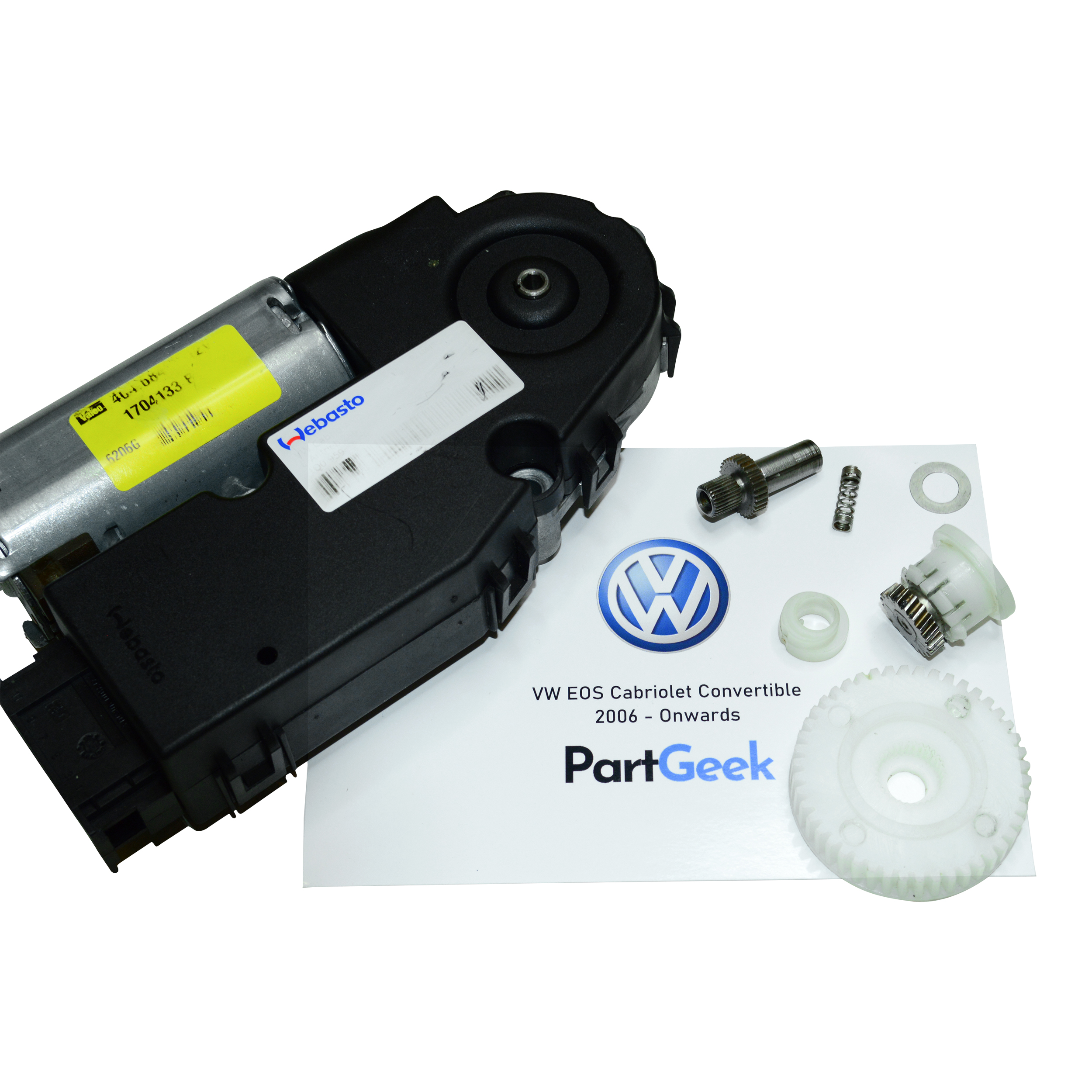 VW EOS - Convertible - Sunroof Motor Repair Kit - All Years (2006-2015)  1Q0959591A,B,C etc.